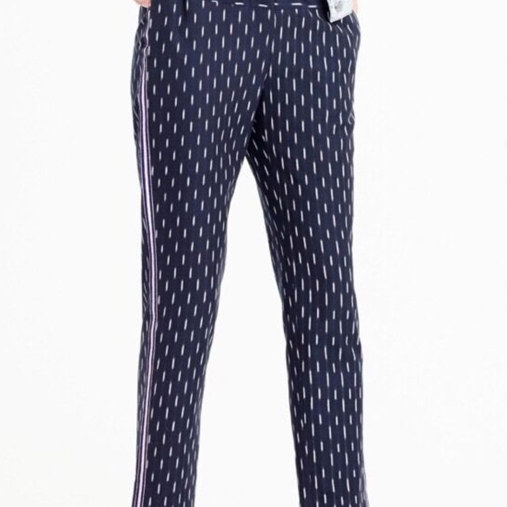 J CREW Beach Pant Metallic Ribbon Navy Ikat 6 - Picture 2 of 8